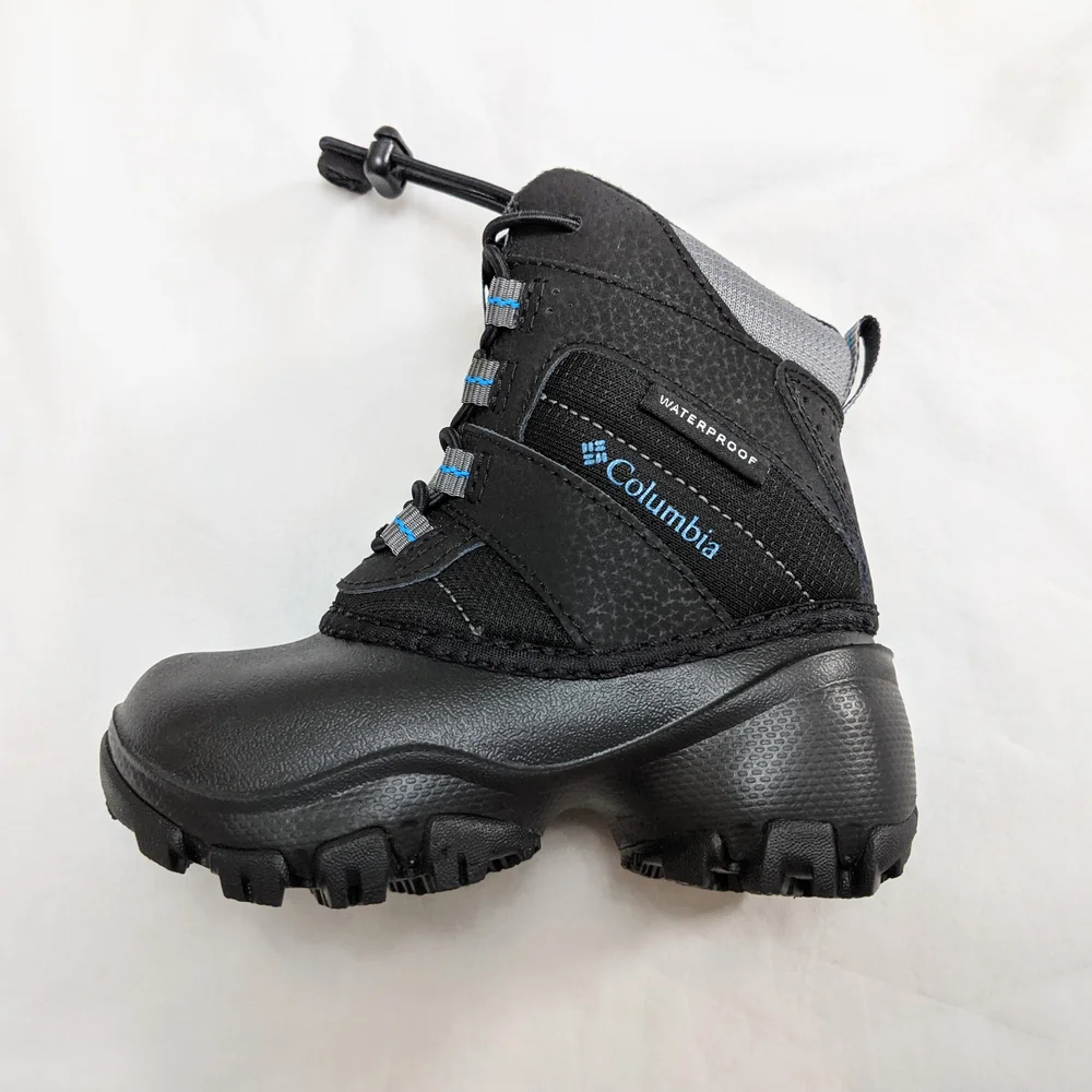 NWT Columbia Black Insulated Rope Tow III Winter Boots For Toddlers Size 8